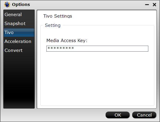 Enter Tivo Media Access Key