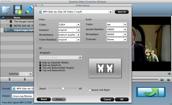 3D Format Settings