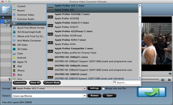 Format for Final Cut Pro