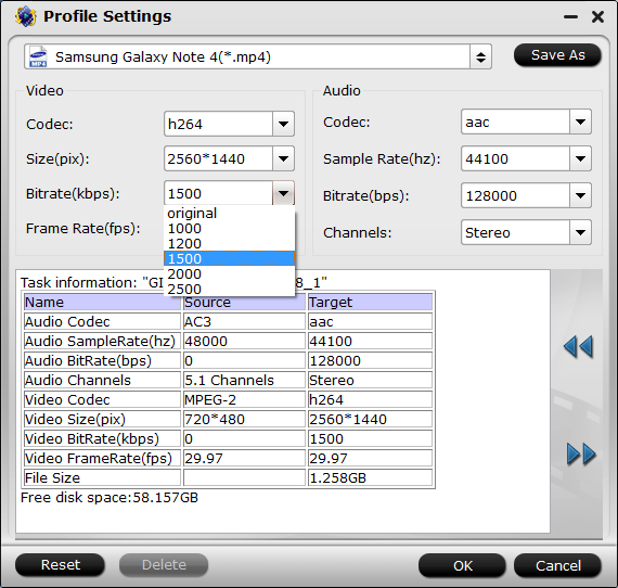 Galaxy Note 5 format settings